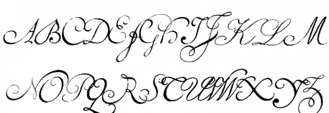 Volutes Schriftart Groß