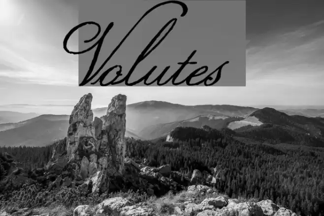 Volutes Font examples