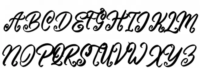 Vonday Font UPPERCASE