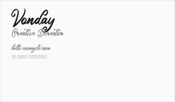 Vonday Business Card