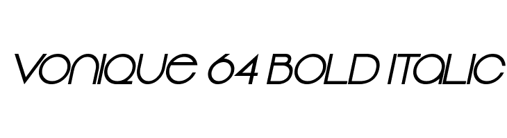 Vonique 64 Bold Italic  Free Fonts Download