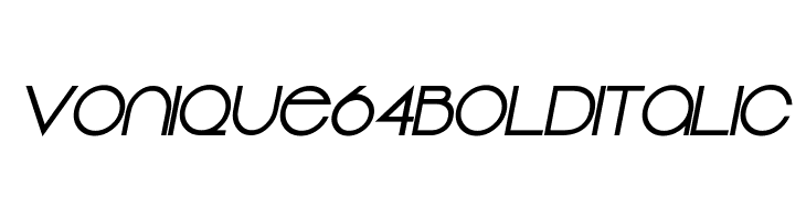 Vonique 64 Bold Italic  フリーフォントのダウンロード
