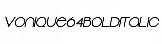 Vonique 64 Bold Italic  Free Fonts Download
