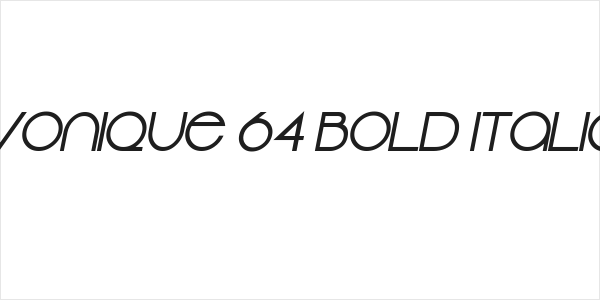 Vonique 64 Bold Italic Logo