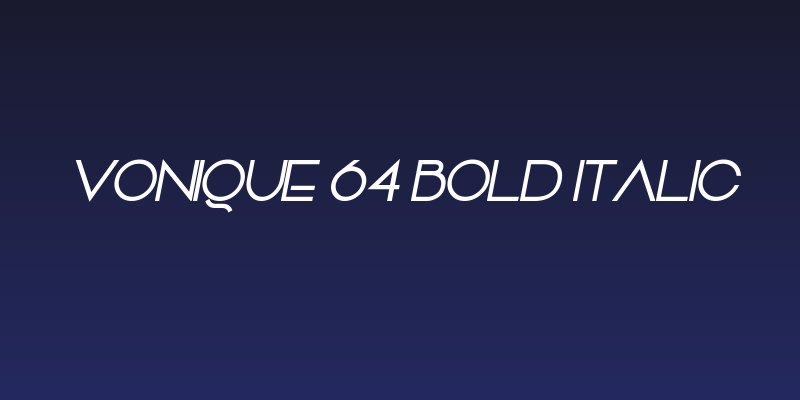 Vonique 64 Bold Italic Social Header
