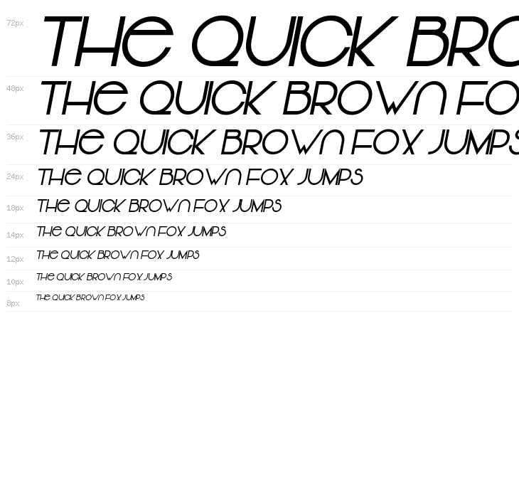 Vonique 64 Bold Italic Waterfall