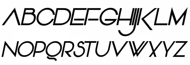 Vonique 64 Bold Italic Caratteri MAIUSCOLE