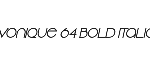 Vonique 64 Bold Italic Logo
