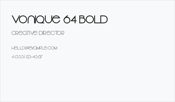 Vonique 64 Bold Business Card