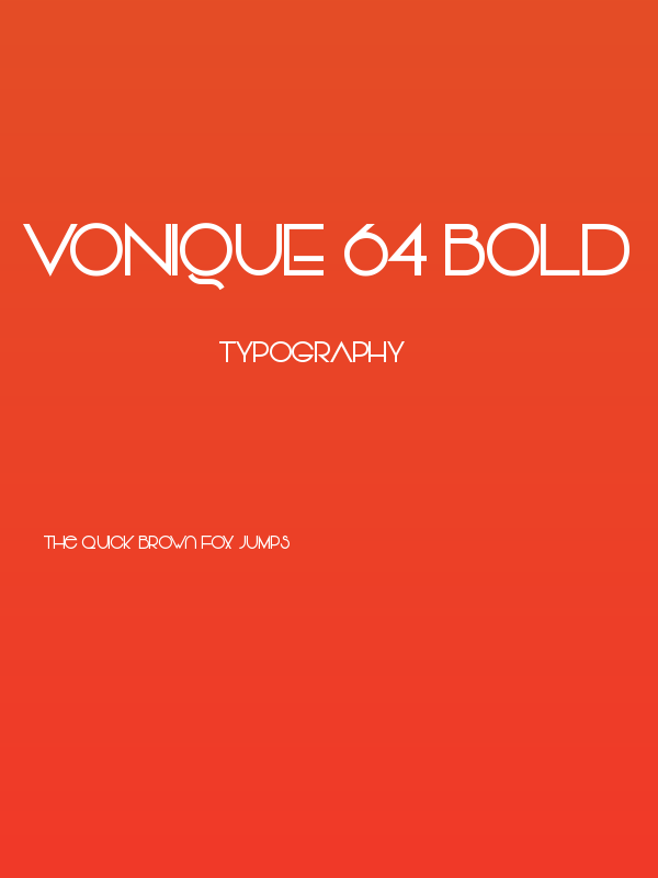 Vonique 64 Bold Poster