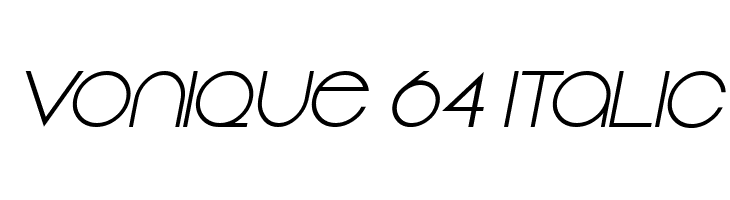 Vonique 64 Italic Font