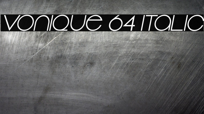 Vonique 64 Italic Fuentes examples