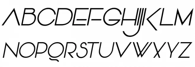 Vonique 64 Italic Caratteri MAIUSCOLE