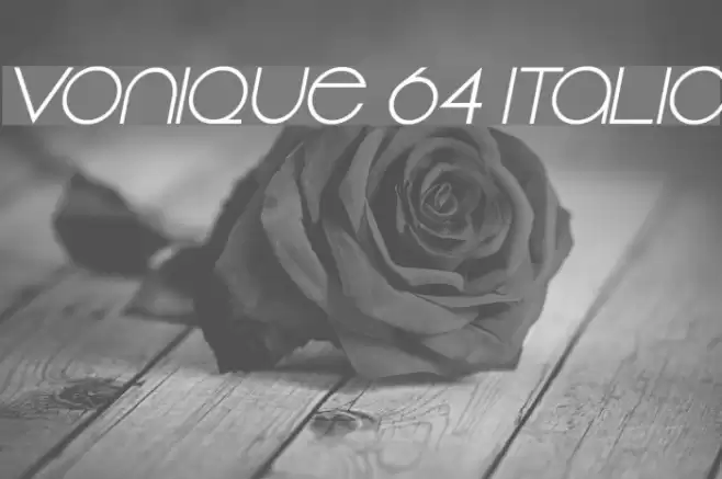 Vonique 64 Italic Font examples