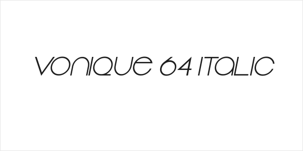 Vonique 64 Italic Logo