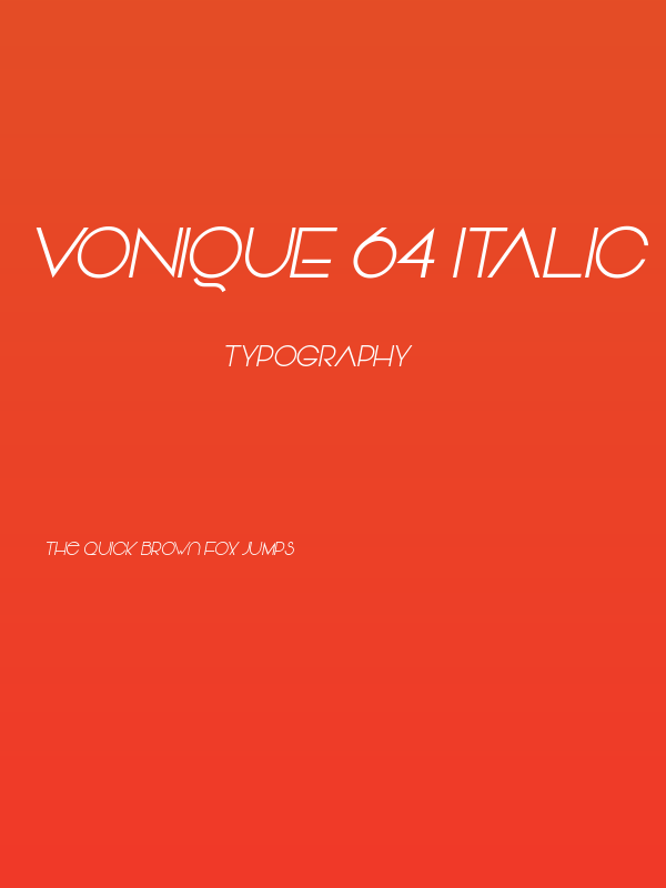 Vonique 64 Italic Poster