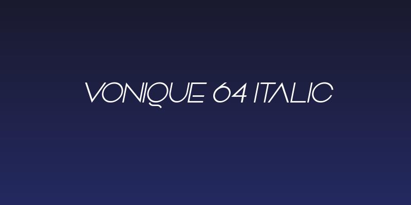 Vonique 64 Italic Social Header