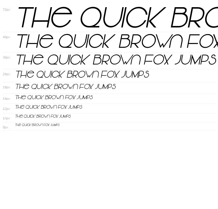 Vonique 64 Italic Waterfall