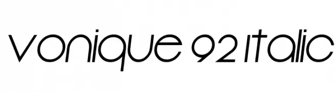 Vonique 92 Italic  フリーフォントのダウンロード