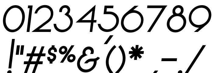 Vonique 92 Italic Font OTHER CHARS