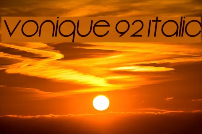 Vonique 92 Italic Example 2