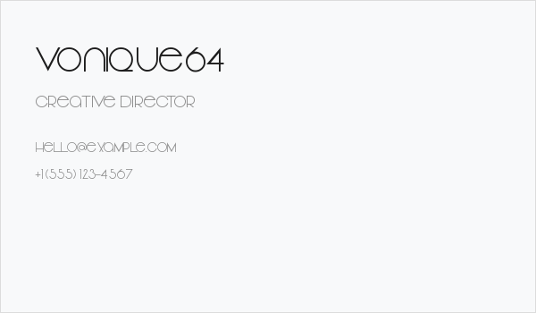 Vonique64 Business Card