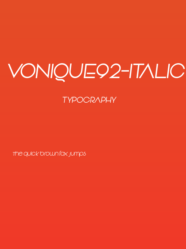 Vonique92-Italic Poster