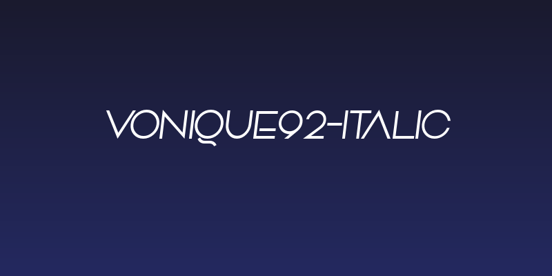 Vonique92-Italic Social Header
