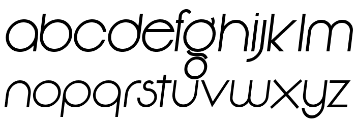 Vonique92-Italic Font LOWERCASE