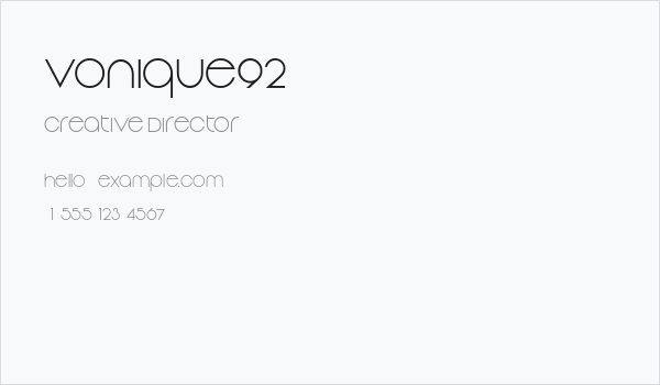 Vonique92 Business Card