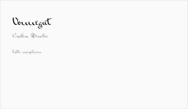 Vonnegut Business Card