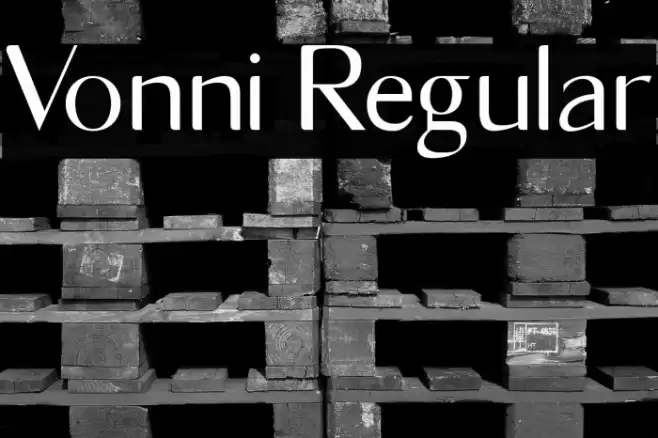 Vonni Regular Schriftart examples