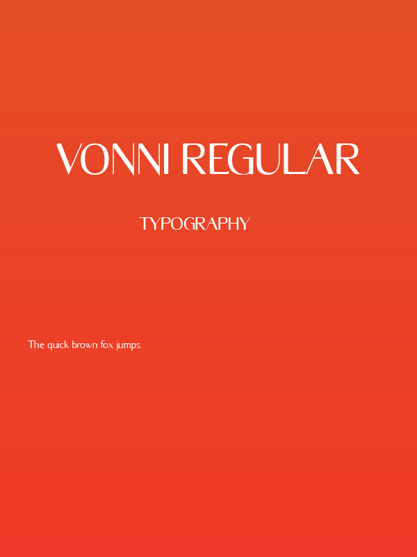 Vonni Regular Poster