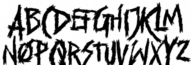 Voodo Dolls Schriftart Groß