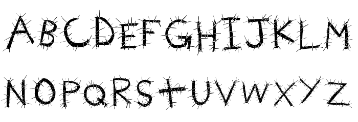 Voodoo Needles Font LOWERCASE