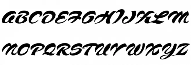 Voodoo Script 字体 大写