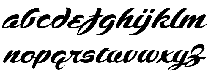 Voodoo Script Font LOWERCASE