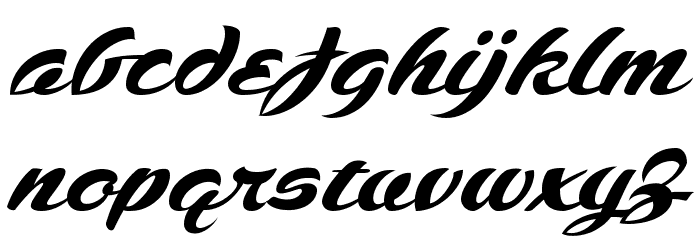 Voodoo Script Font LOWERCASE