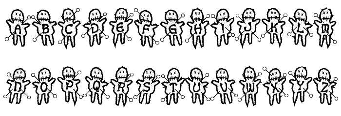 VoodooDollsPinned Font LOWERCASE
