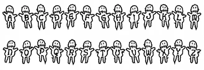 VoodooDolls Caratteri MINUSCOLO