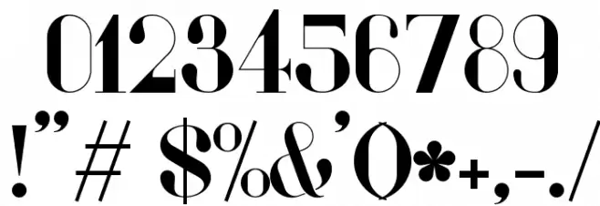 Voor Font OTHER CHARS