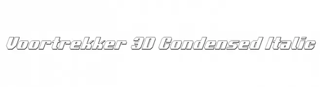 Voortrekker 3D Condensed Italic 