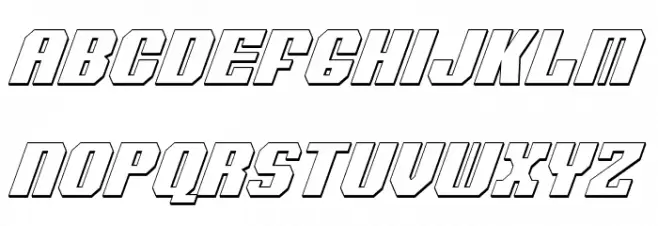 Voortrekker 3D Condensed Italic  