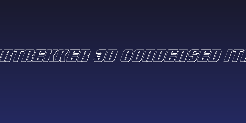 Voortrekker 3D Condensed Italic Social Header