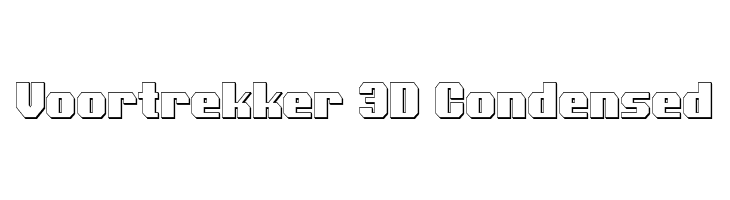 Voortrekker 3D Condensed Caratteri