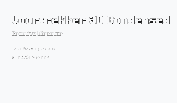 Voortrekker 3D Condensed Business Card