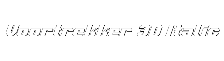 Voortrekker 3D Italic  baixar fontes gratis