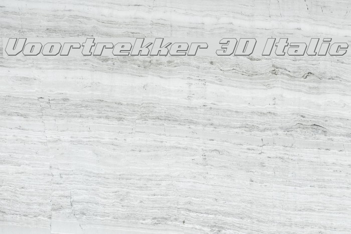 Voortrekker 3D Italic Font examples