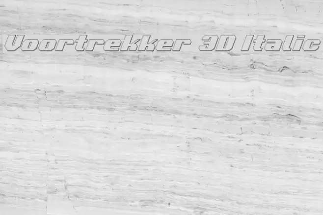 Voortrekker 3D Italic  examples