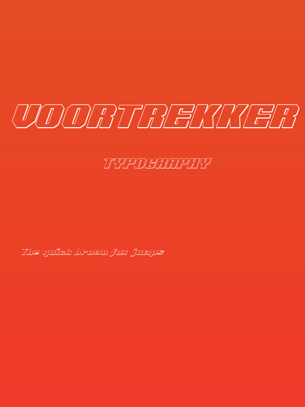 Voortrekker 3D Italic Poster